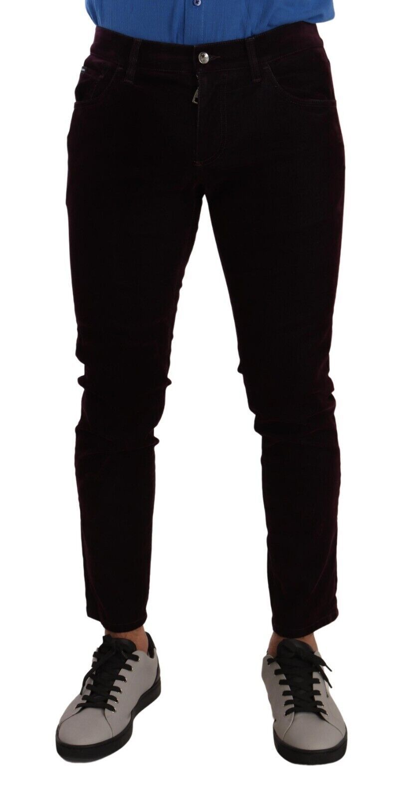 Bordeaux Cotton Stretch Skinny Denim Jeans