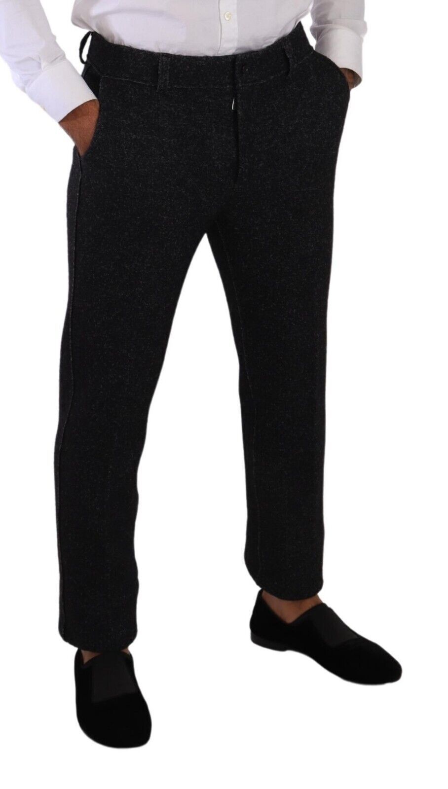 Black Wool Men Formal Trouser Dress Pants