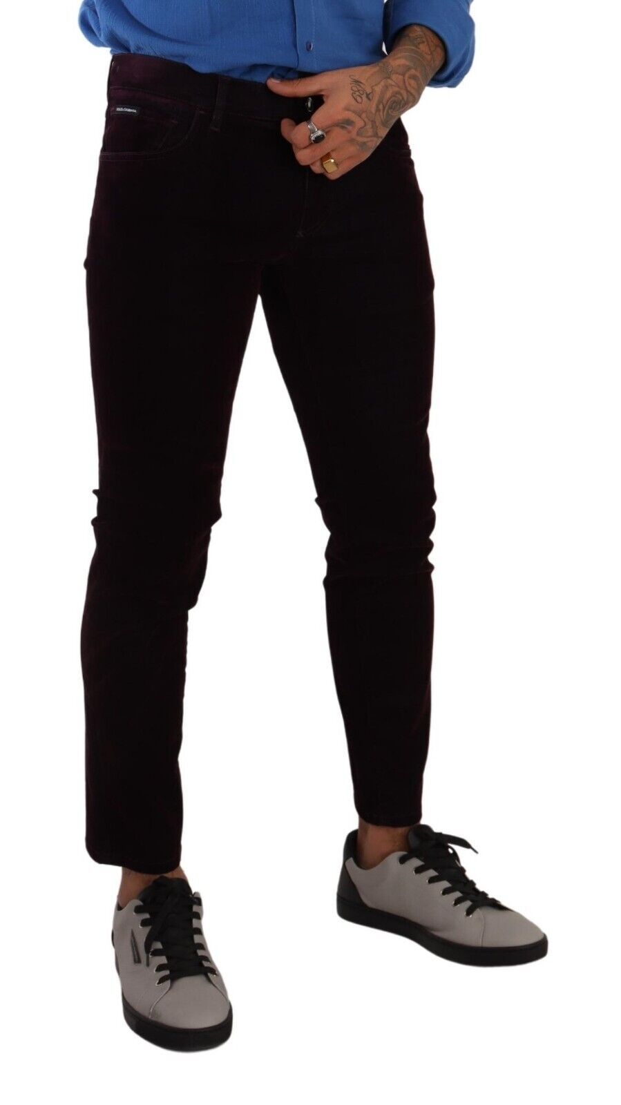 Bordeaux Cotton Stretch Skinny Denim Jeans