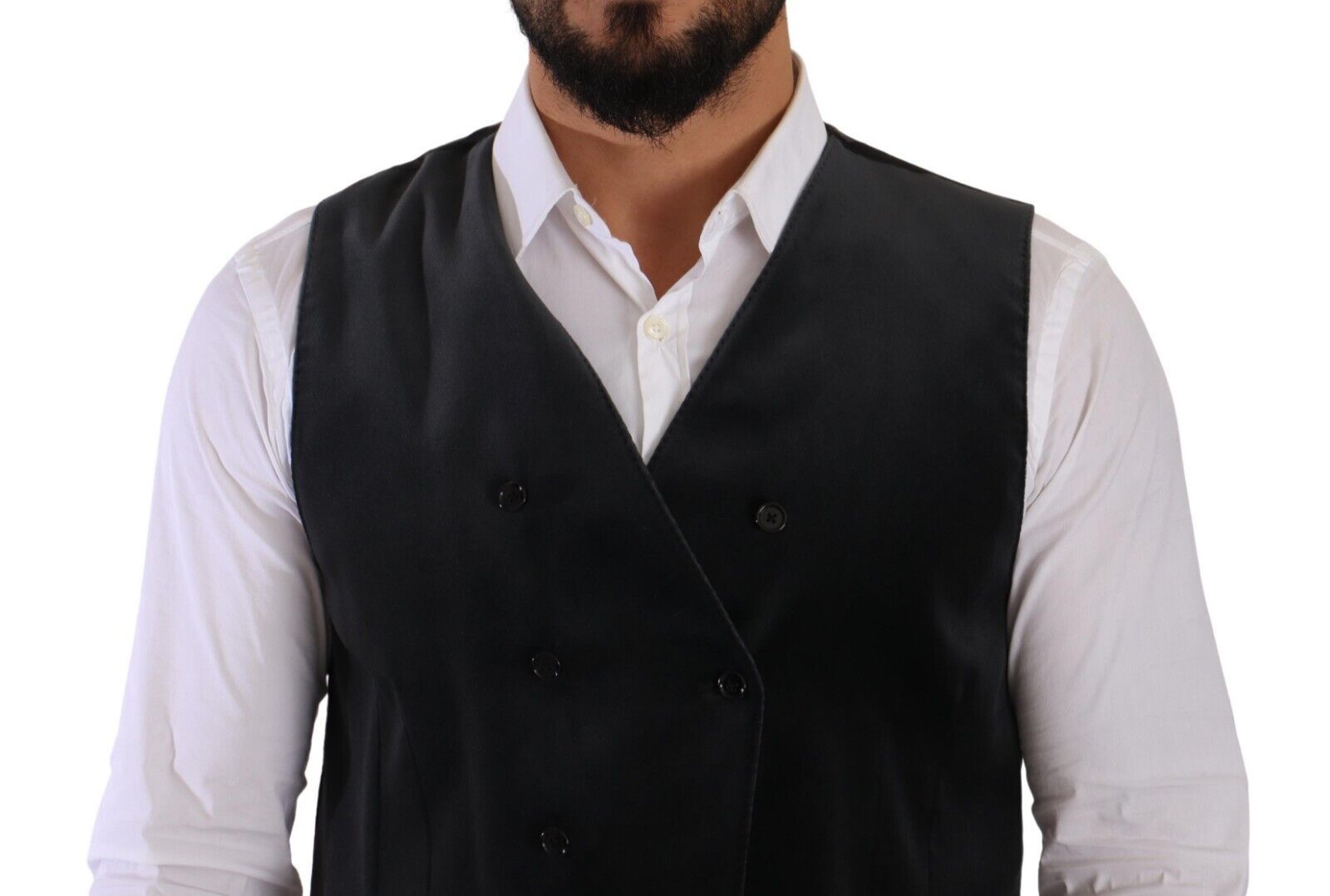 Gray Velvet Cotton Slim Fit Waistcoat Vest