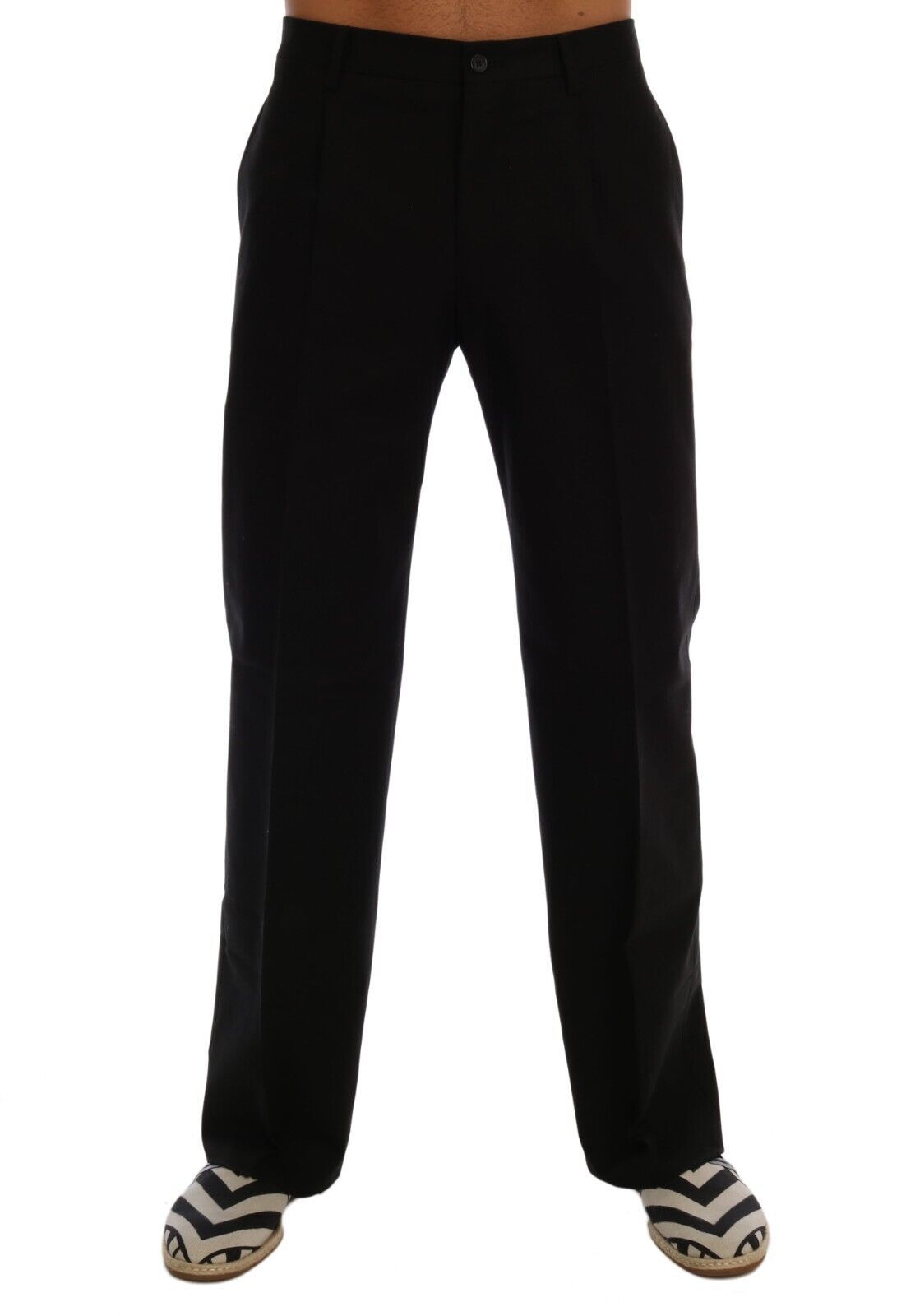 Black Men Straight Trouser Cotton Pants