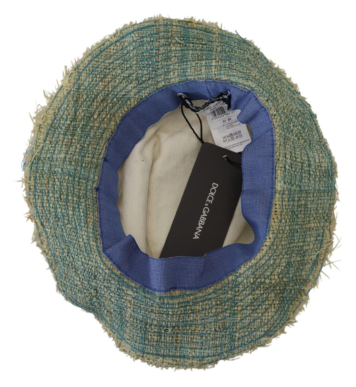 Multicolor Cotton Straw Bucket Hat
