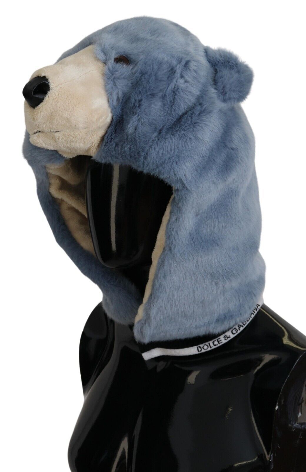 Blue Bear Fur Whole Head Cap One Size Polyester Hat