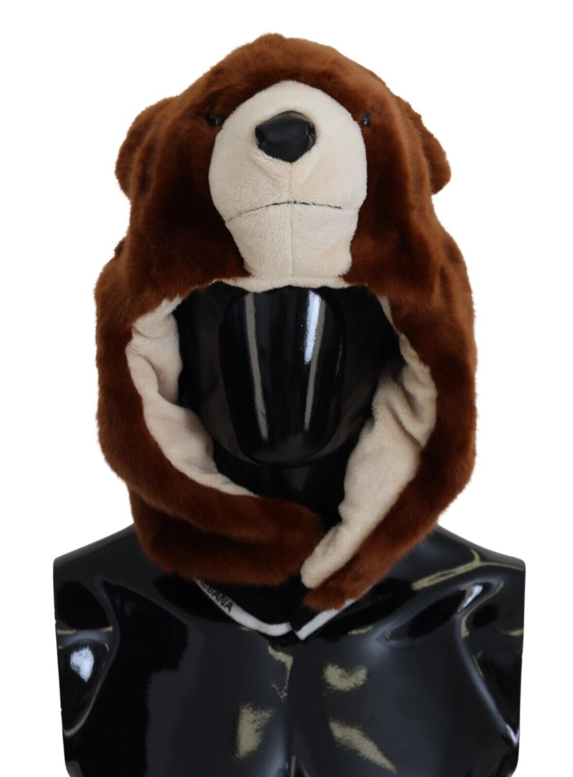 Brown Bear Fur Whole Head Cap One Size Polyester Hat