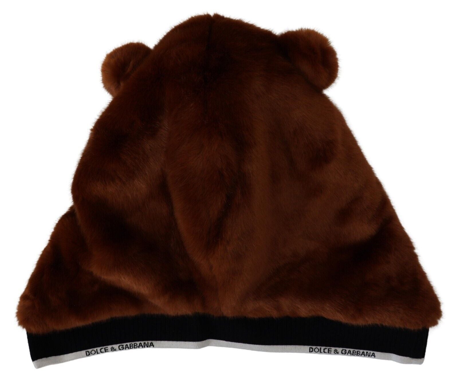 Brown Bear Fur Whole Head Cap One Size Polyester Hat