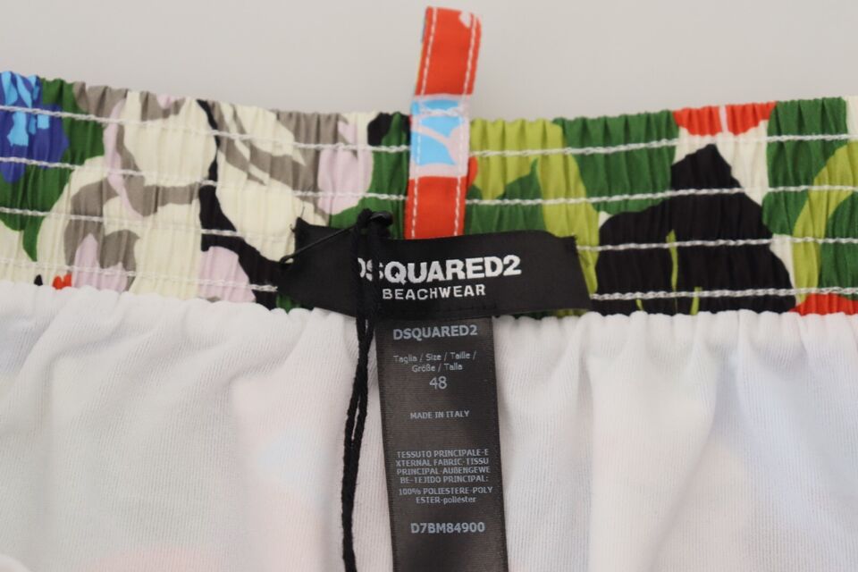 Dsquared² Over Floral Print Mens Beachwear Swimwear Short