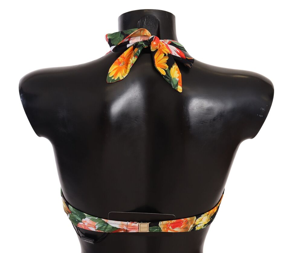 Multicolor Floral Print Swimsuit Bikini Top Swimwear