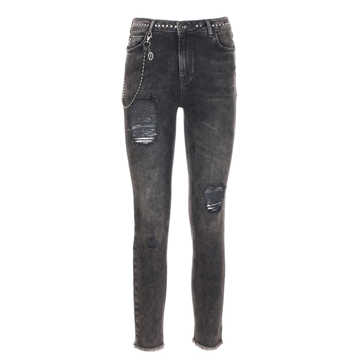 Black Cotton Jeans & Pant