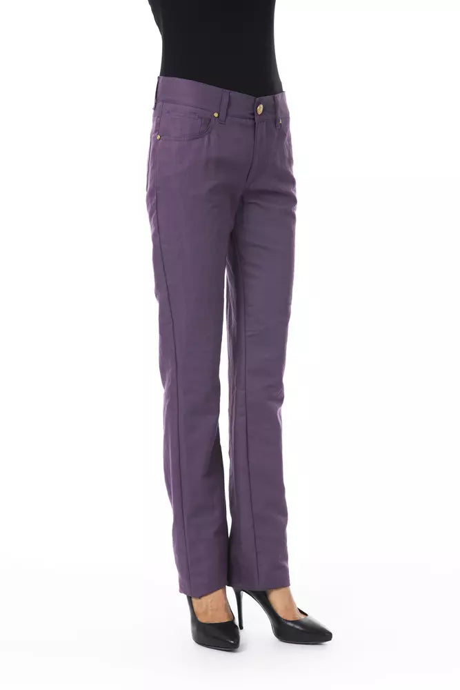 Violet Cotton Jeans & Pant