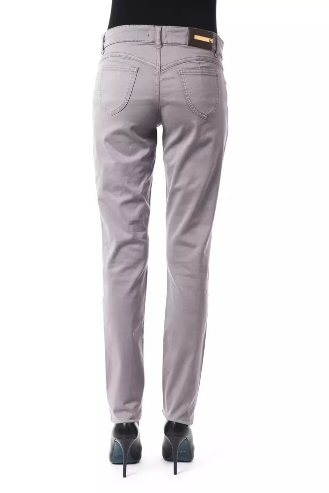 Gray Cotton Jeans & Pant