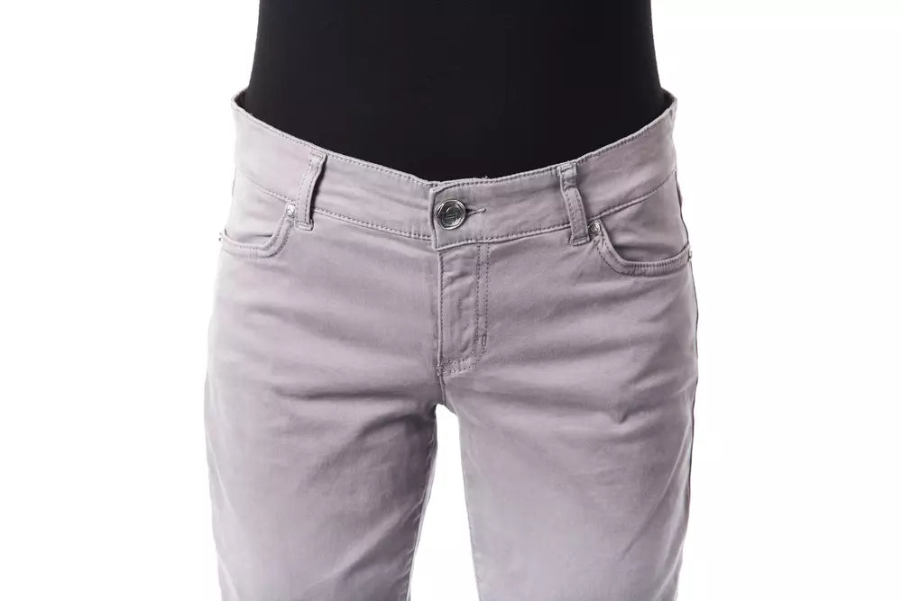Gray Cotton Jeans & Pant