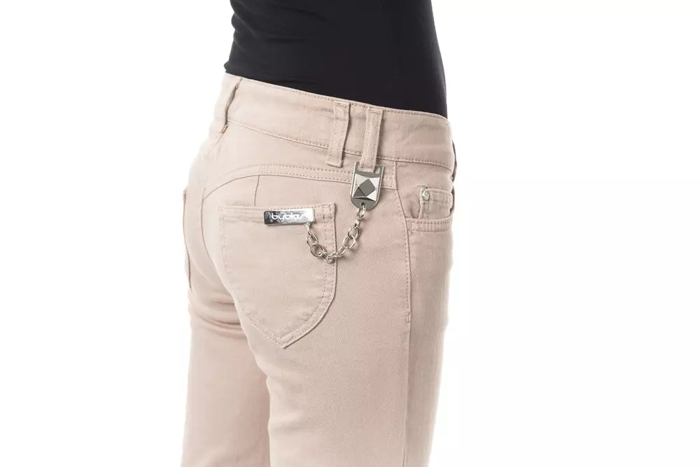 Beige Cotton Jeans & Pant