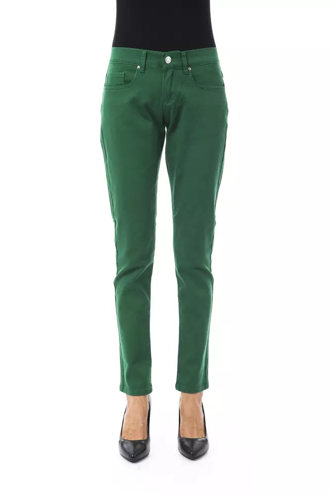 BYBLOS Green Cotton Jeans & Pant