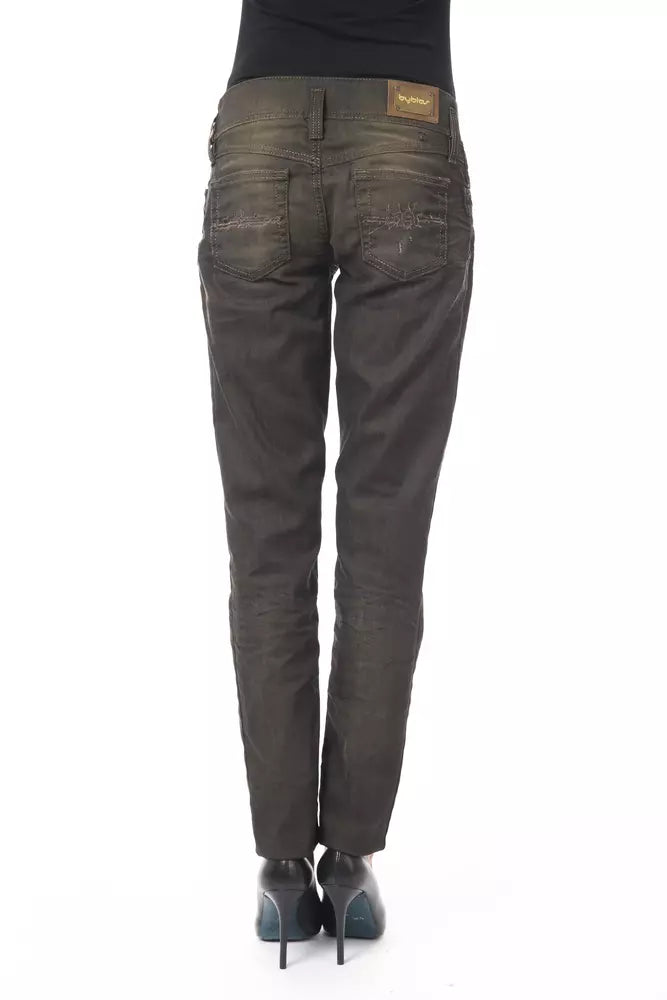 Black Cotton Jeans & Pant