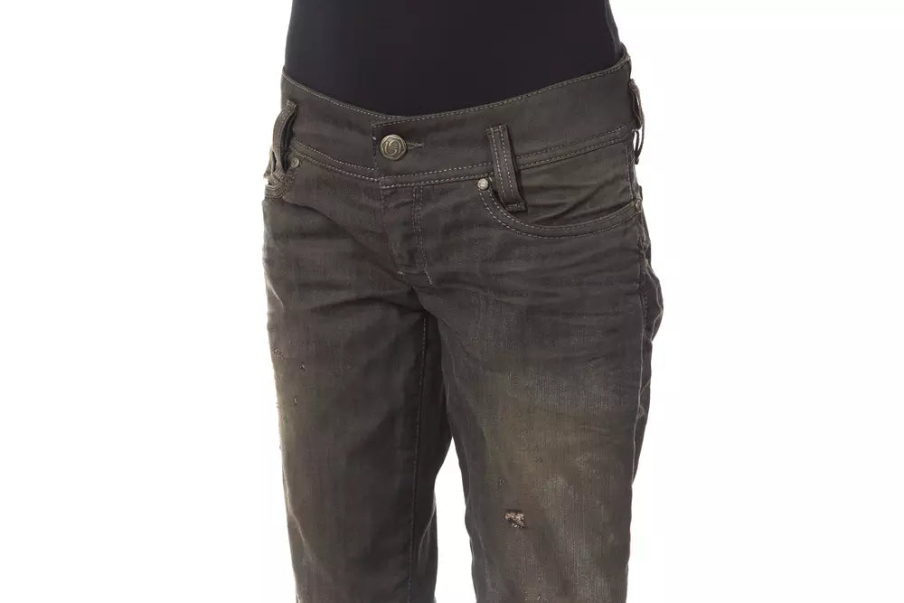 Black Cotton Jeans & Pant