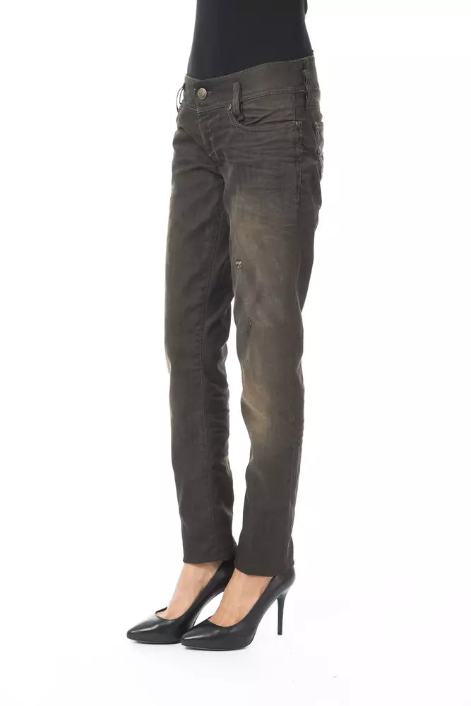Black Cotton Jeans & Pant
