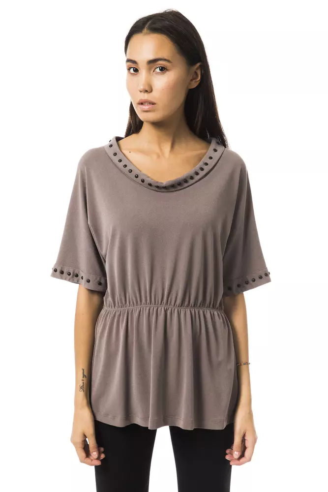BYBLOS Gray Polyester Tops &Amp; T-Shirt