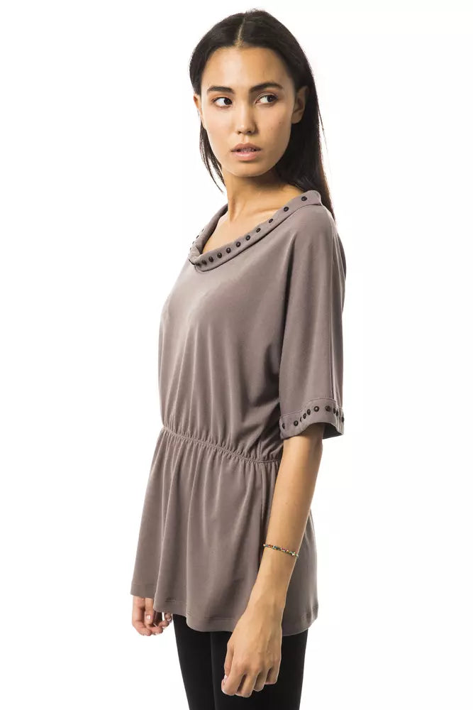 BYBLOS Gray Polyester Tops &Amp; T-Shirt