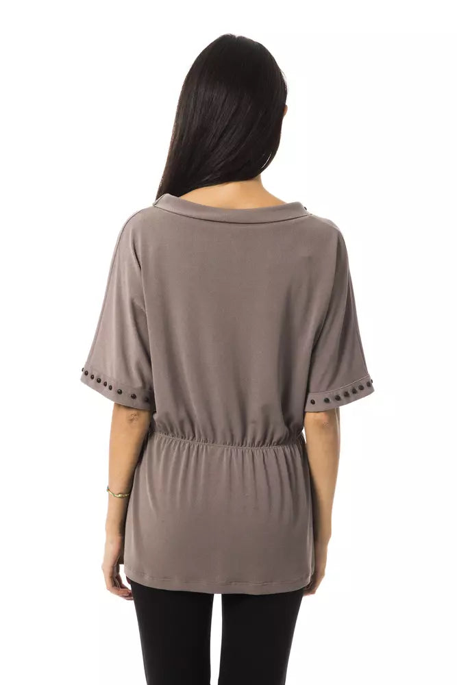 BYBLOS Gray Polyester Tops &Amp; T-Shirt