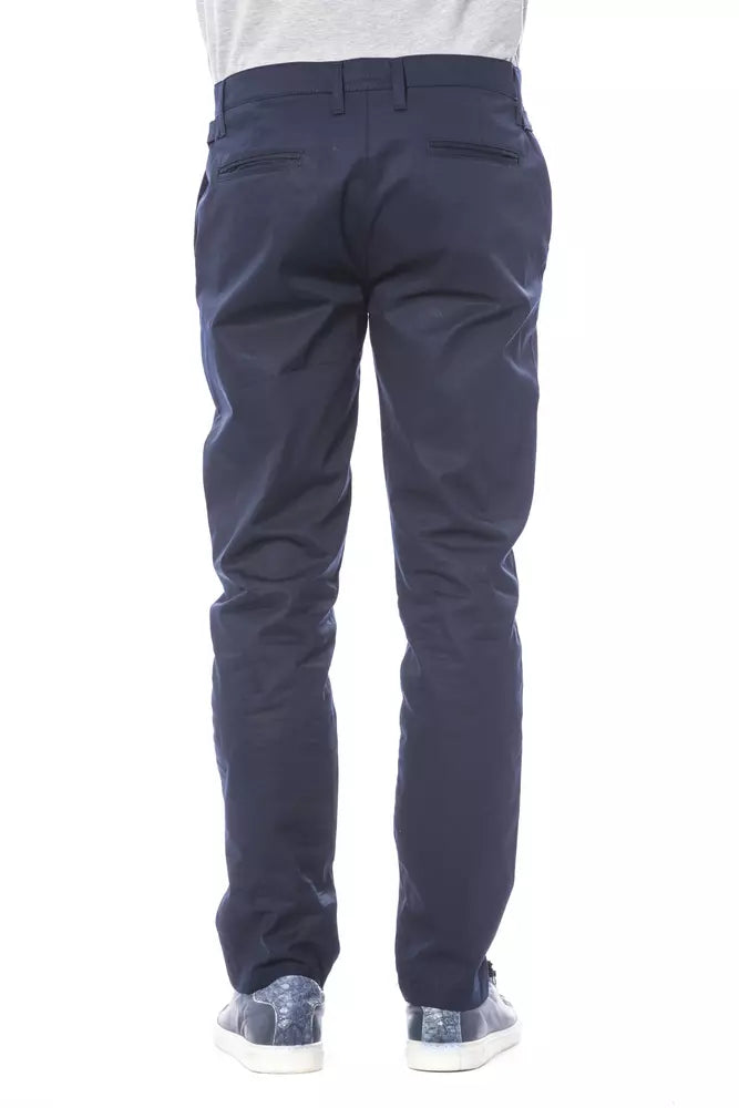 Blue Polyester Jeans & Pant