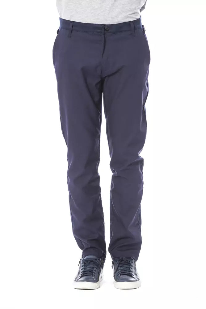 Blue Polyester Jeans & Pant