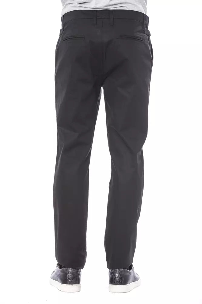 Black Cotton Jeans & Pant