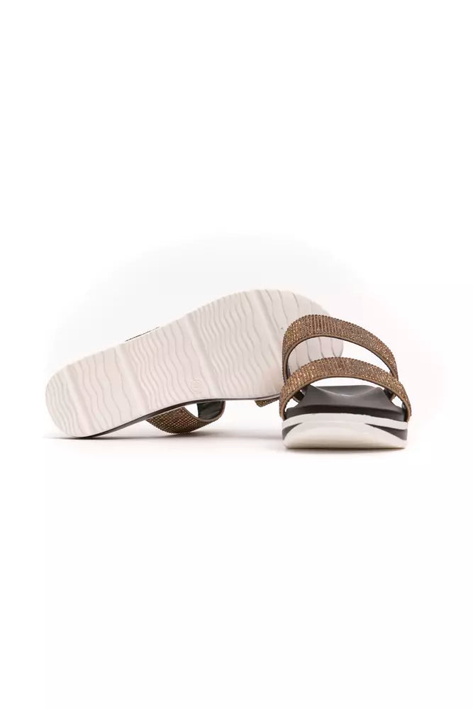 Beige Textile Sandal