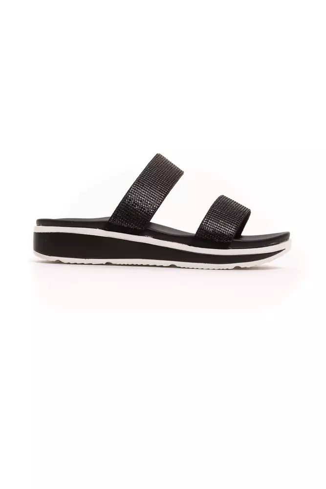 Black Polyurethane Sandal