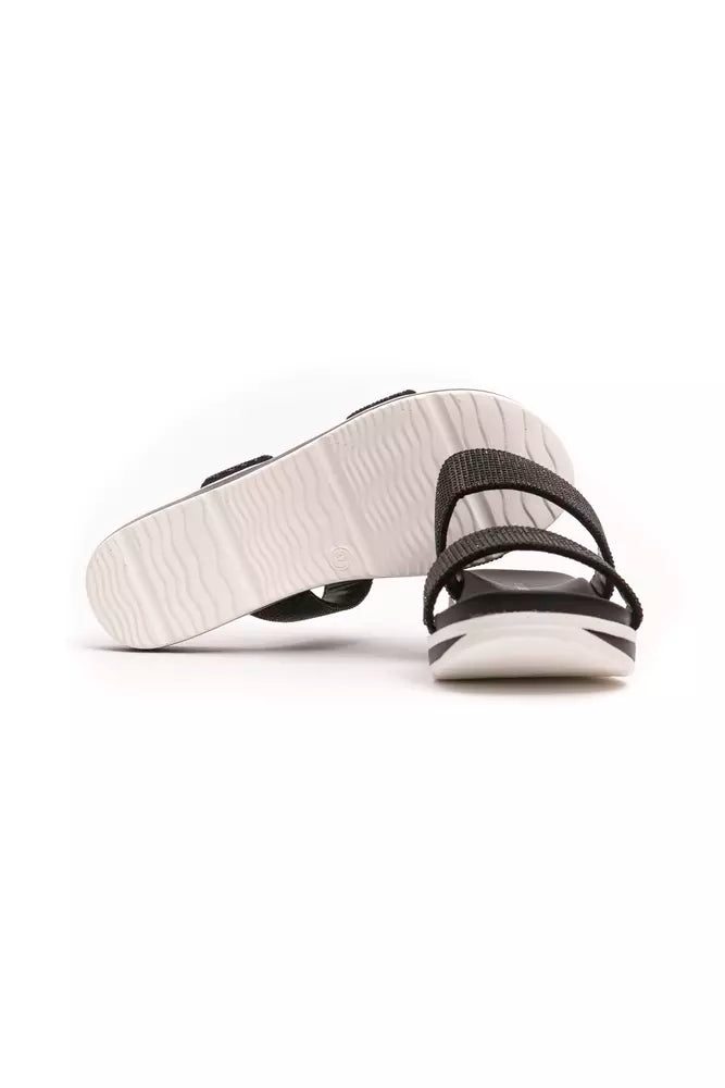 Black Polyurethane Sandal