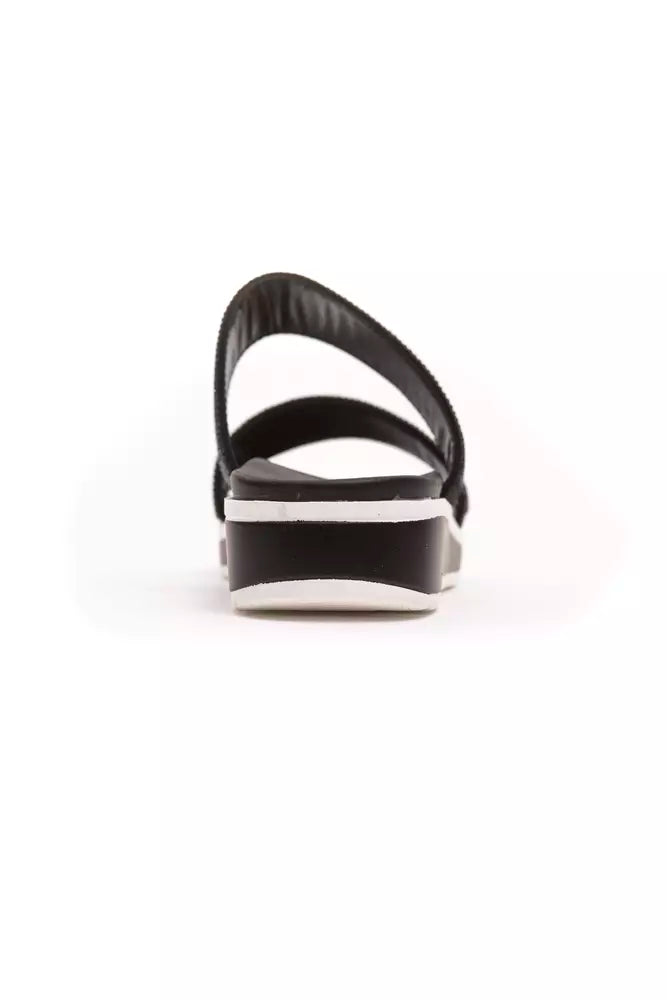 Black Polyurethane Sandal
