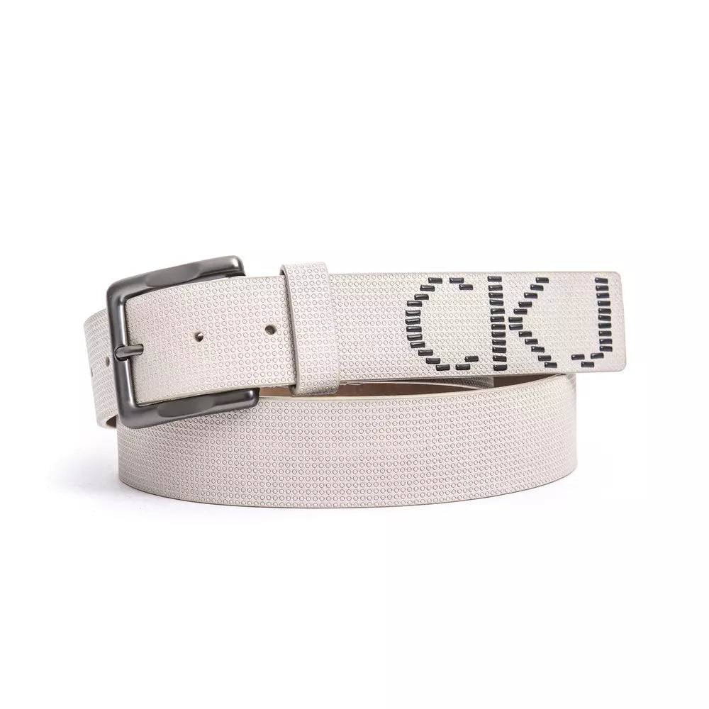 Calvin Klein Jeans Beige Leather Belt