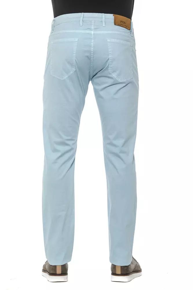 PT Torino Light Blue Cotton Jeans & Pant