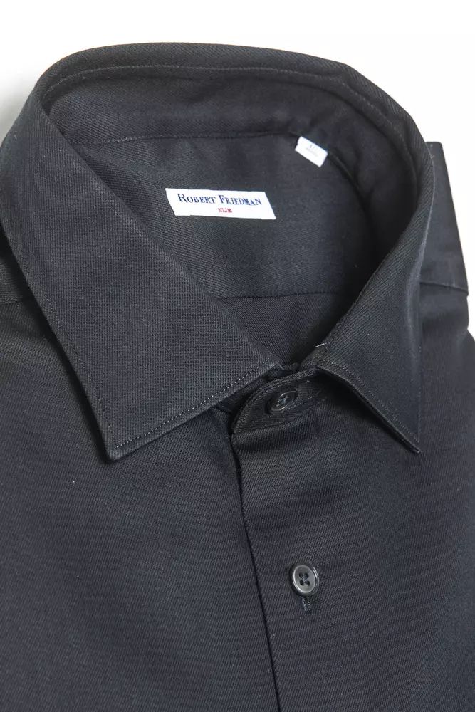 Robert Friedman Black Cotton Shirt