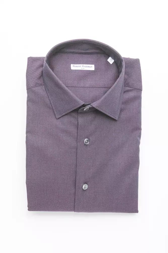 Robert Friedman Burgundy Cotton Shirt