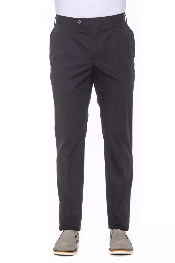 Black Cotton Jeans & Pant