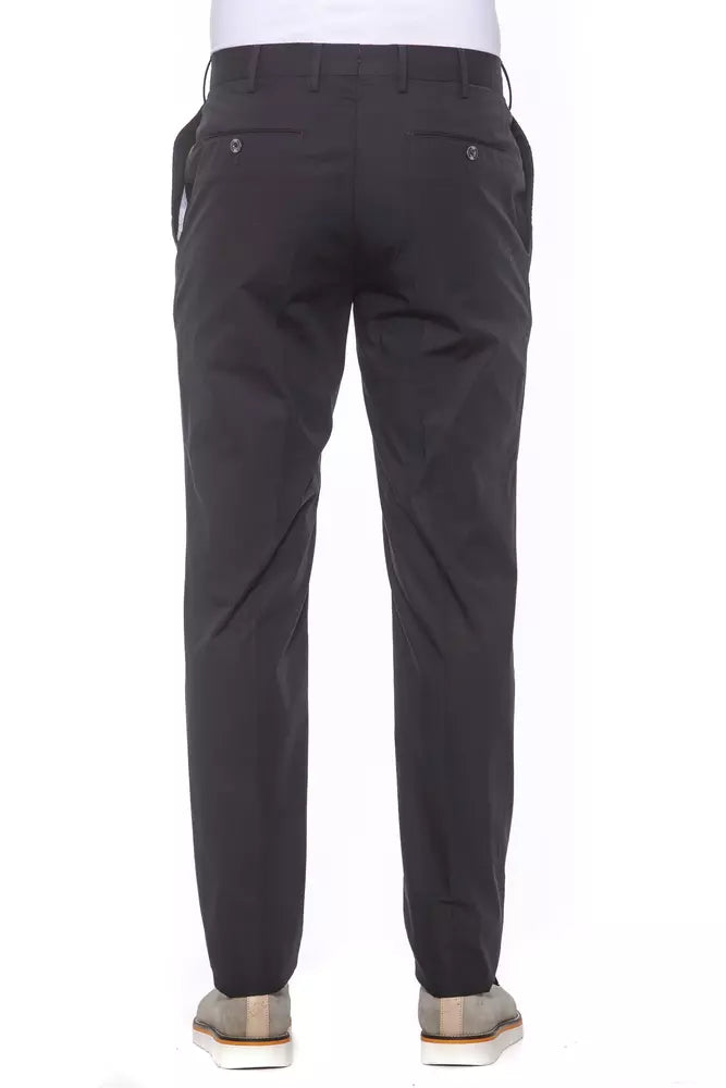 Black Cotton Jeans & Pant