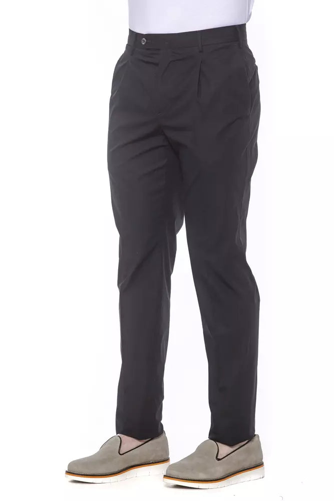 Black Cotton Jeans & Pant