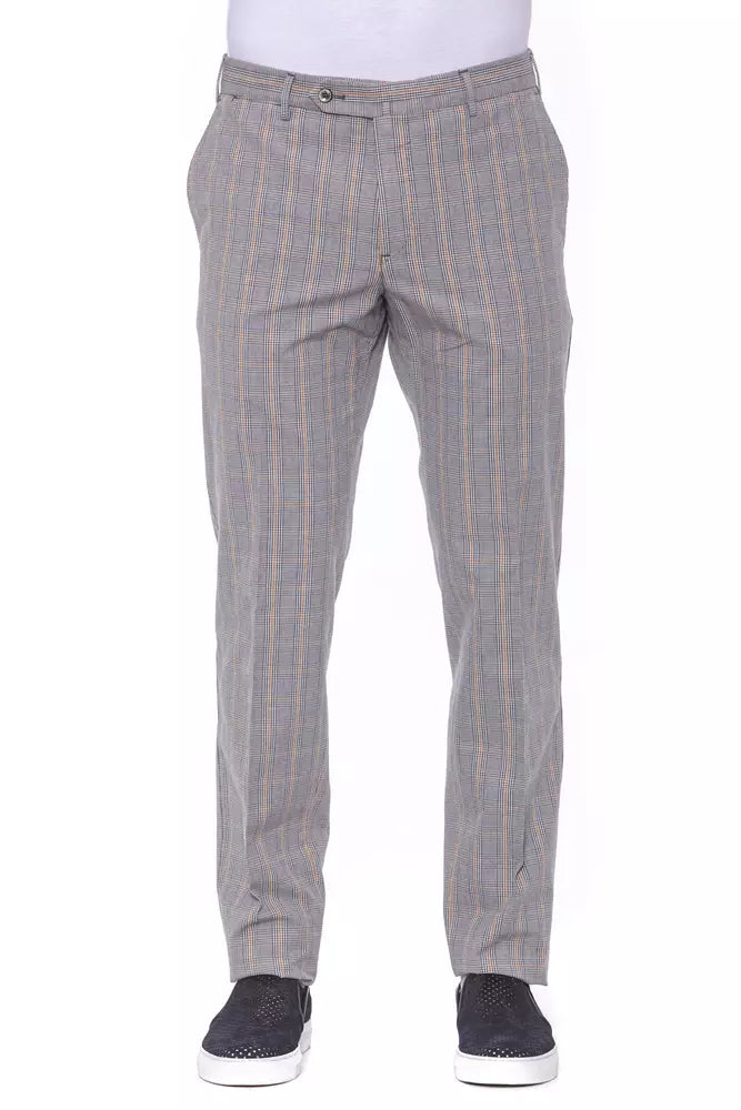Gray Cotton Jeans & Pant