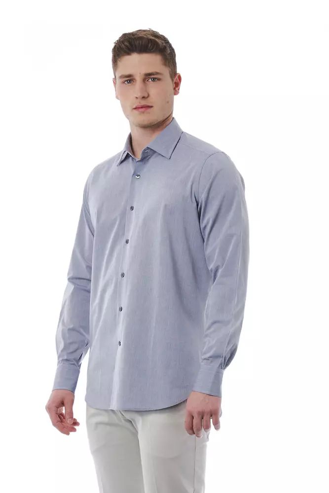 Bagutta Gray Cotton Shirt