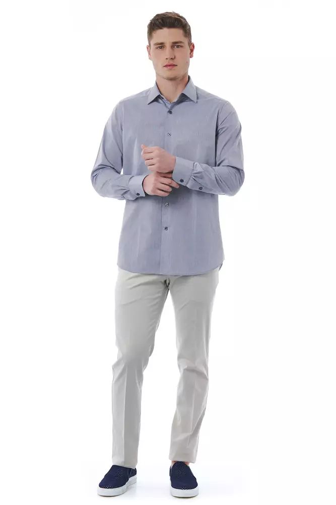 Bagutta Gray Cotton Shirt