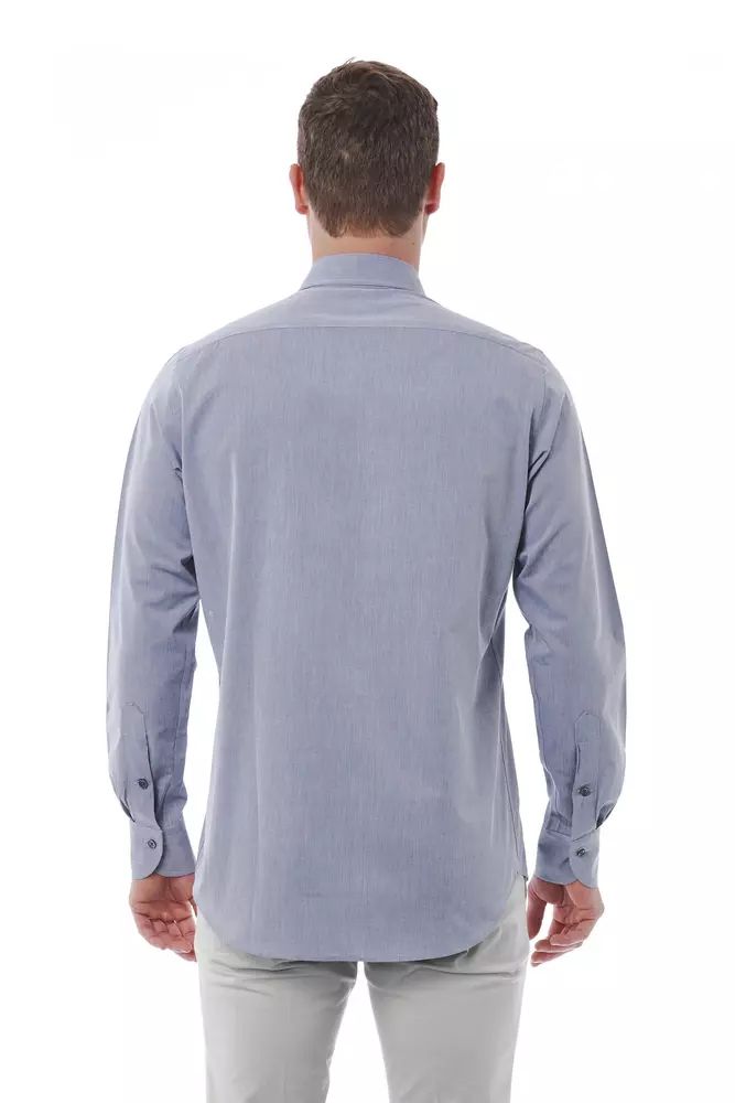 Bagutta Gray Cotton Shirt