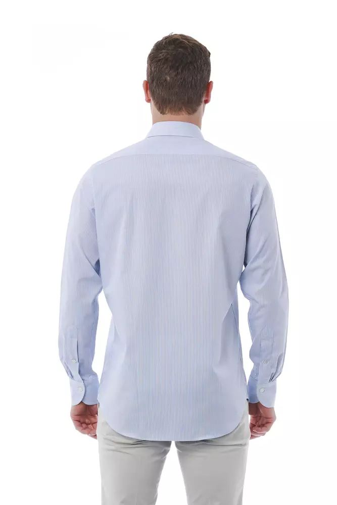 Bagutta Light Blue Cotton Shirt
