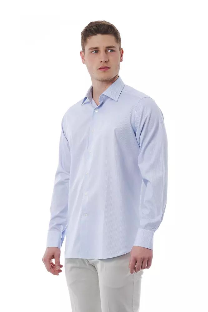 Bagutta Light Blue Cotton Shirt