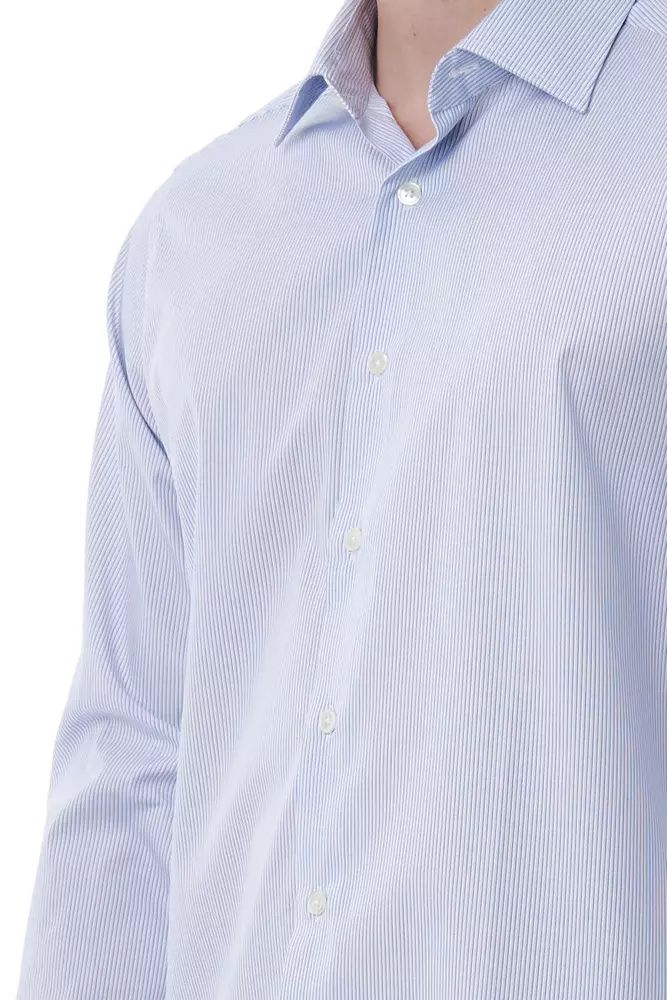 Bagutta Light Blue Cotton Shirt