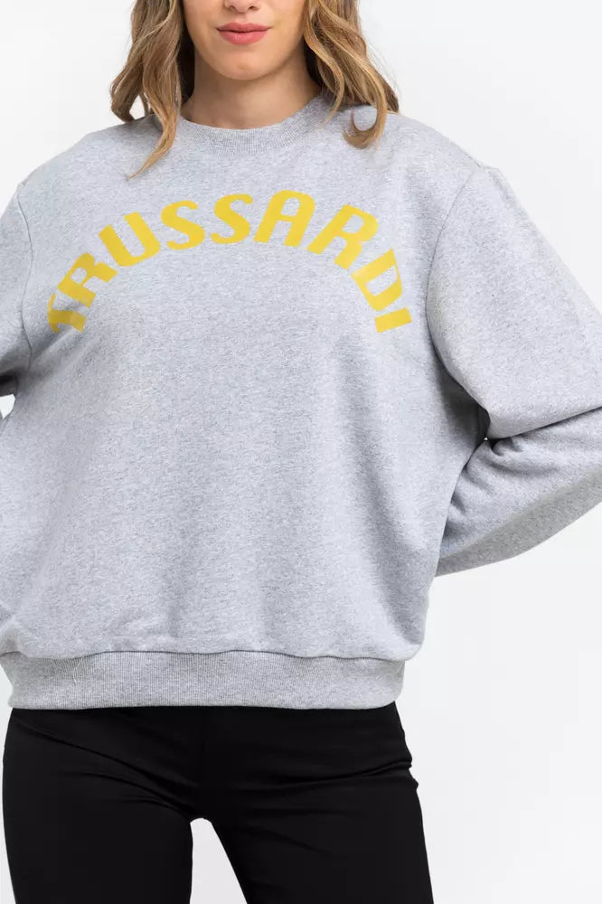 Trussardi Gray Cotton Sweater