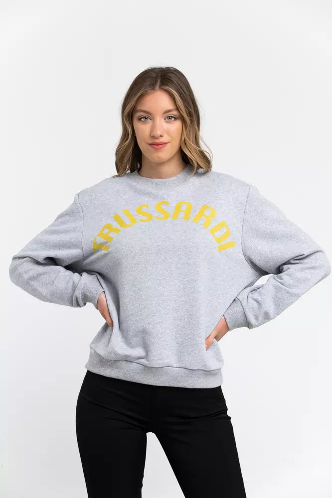 Trussardi Gray Cotton Sweater