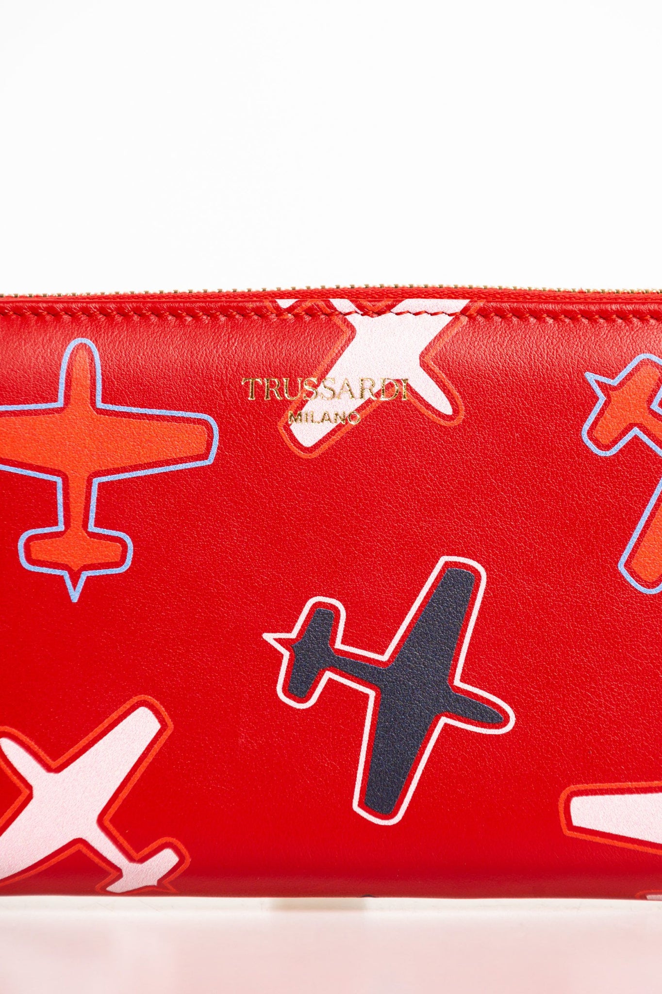 Trussardi Red Leather Wallet