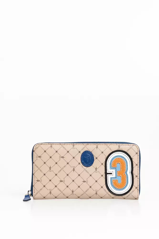 B Taupe Denim Wallet