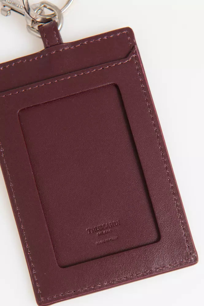Brown Leather Keychain