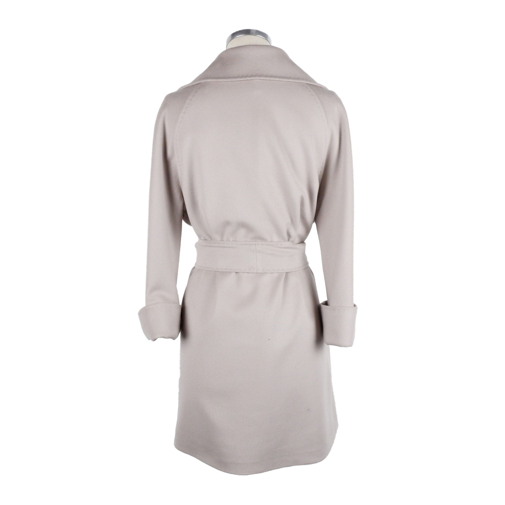 Made in Italy Beige Virgin Wool Jackets & Coat